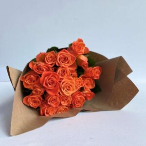 Orange Roses - 24 Orange roses in a bunch